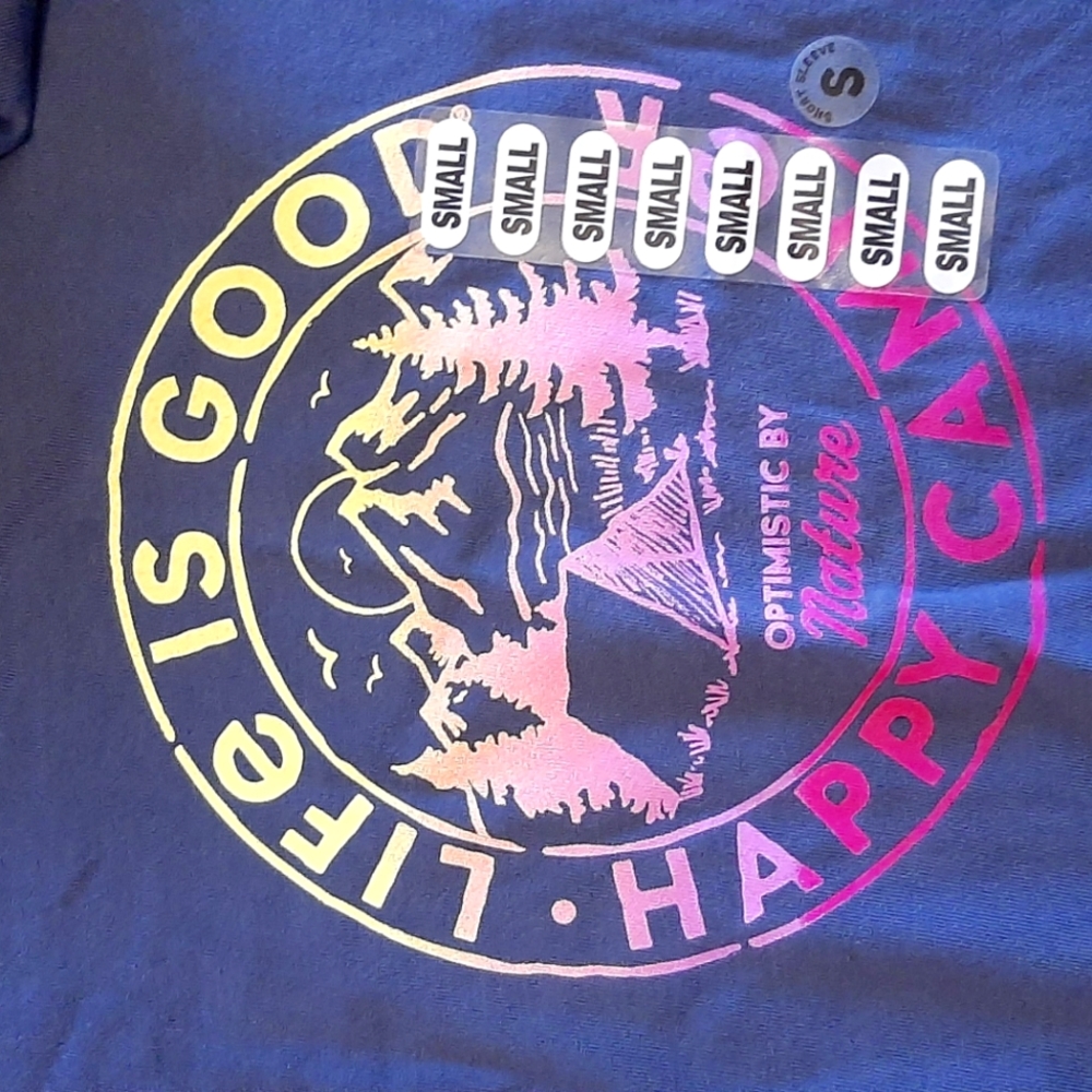 Life is good "Optimistic by Nature" tee sz S